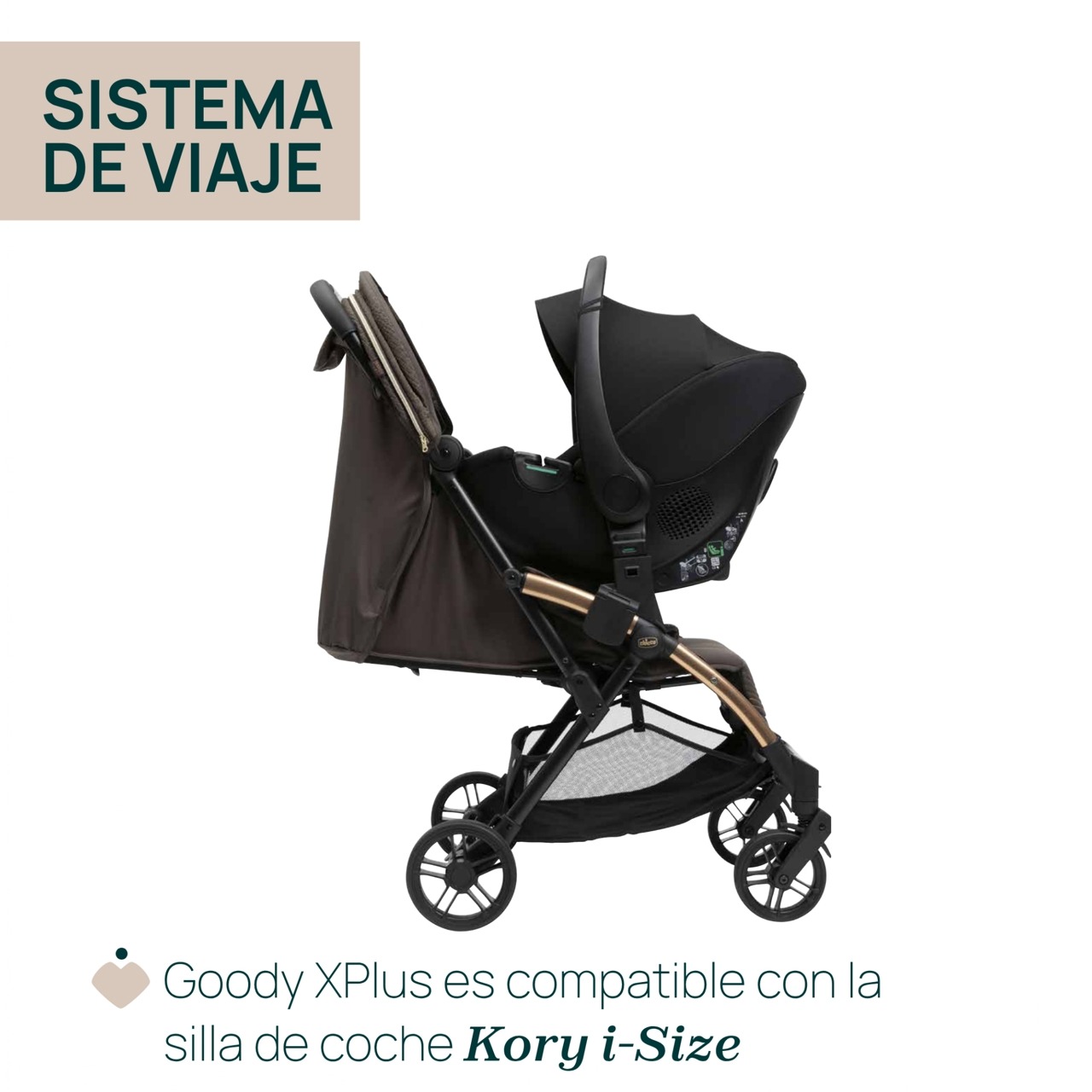 CHICCO GOODY XPLUS STROLLER-BRONZE LIZARD RELUX - Image 7