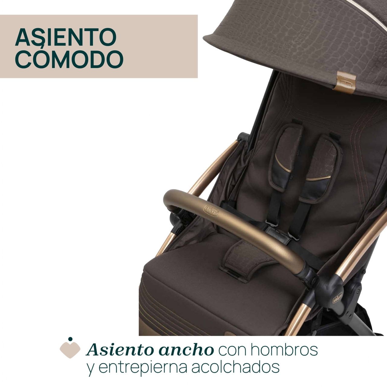 CHICCO GOODY XPLUS STROLLER-BRONZE LIZARD RELUX - Image 2
