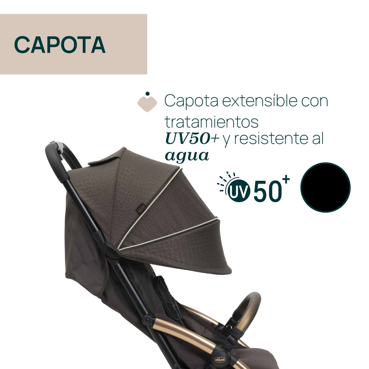 CHICCO GOODY XPLUS STROLLER-BRONZE LIZARD RELUX - Image 12