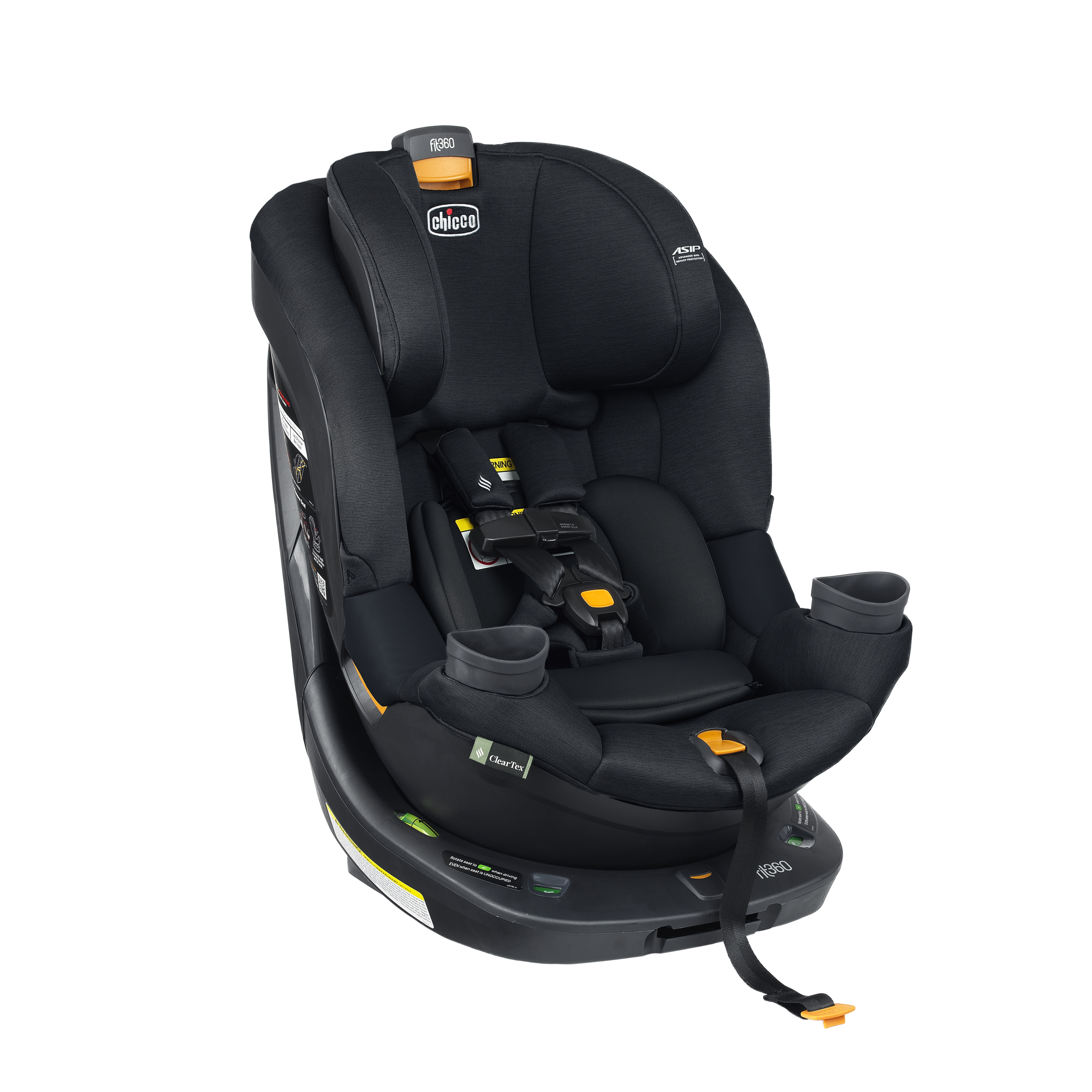 CHICCO FIT 360 CLEARTEX CAR SEAT ASIP - OBSIDIAN