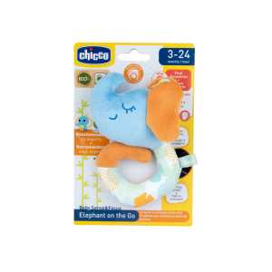 CHICCO BABY SENSE & FOCUS BABY ELEPHANT ของเล่นเขย่ารูปช้างนุ่มมือ สำหรับเด็ก 3 เดือน+