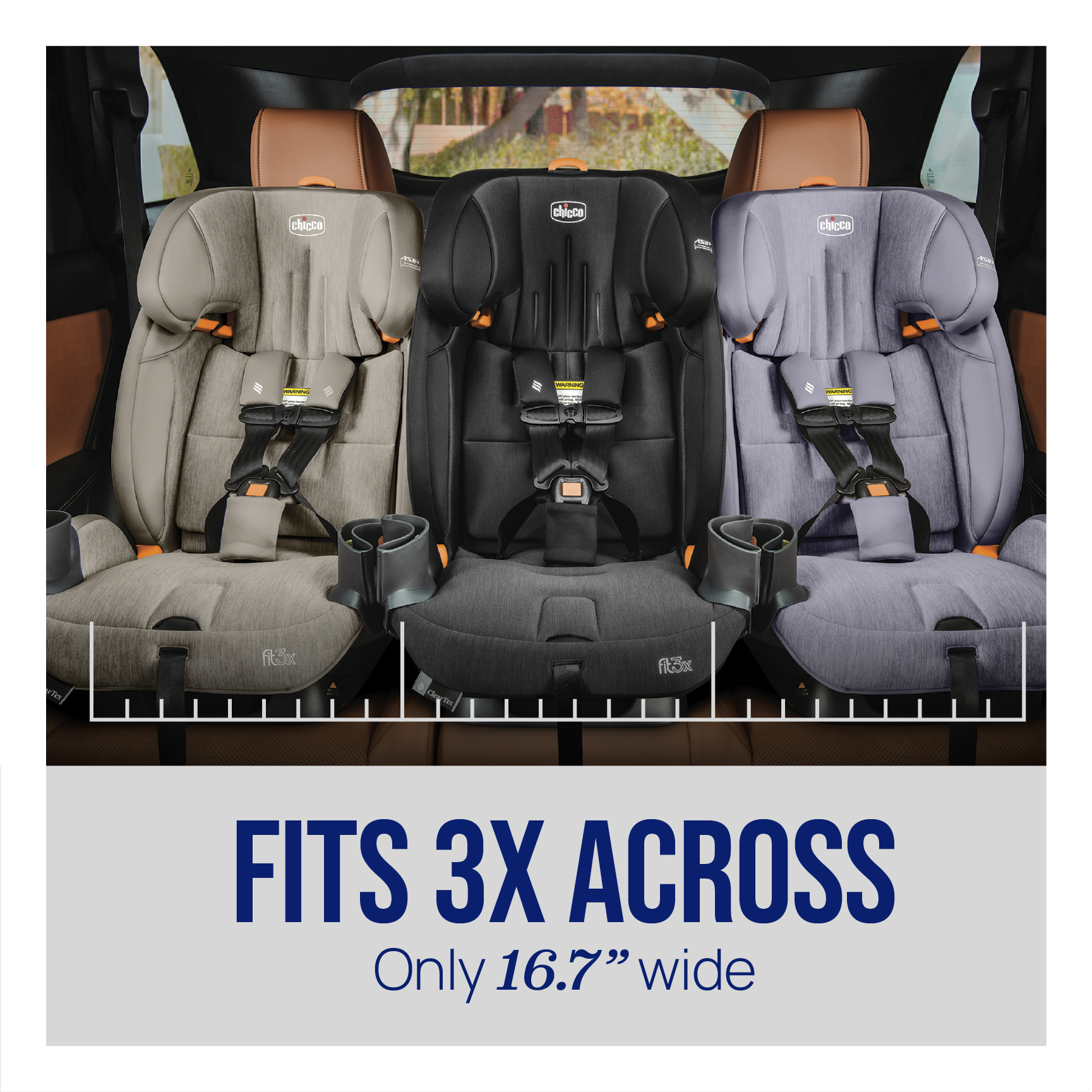 Fit3x ClearTex Ultra-Slim All-in-One Car Seat - Black - Image 6